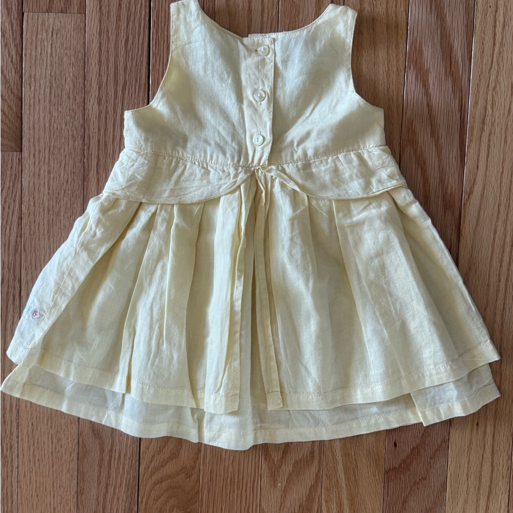 Vintage Prémaman Baby Dress – 3 Months – Soft Yellow with Lace Trim 💛 - Picture 4 of 4